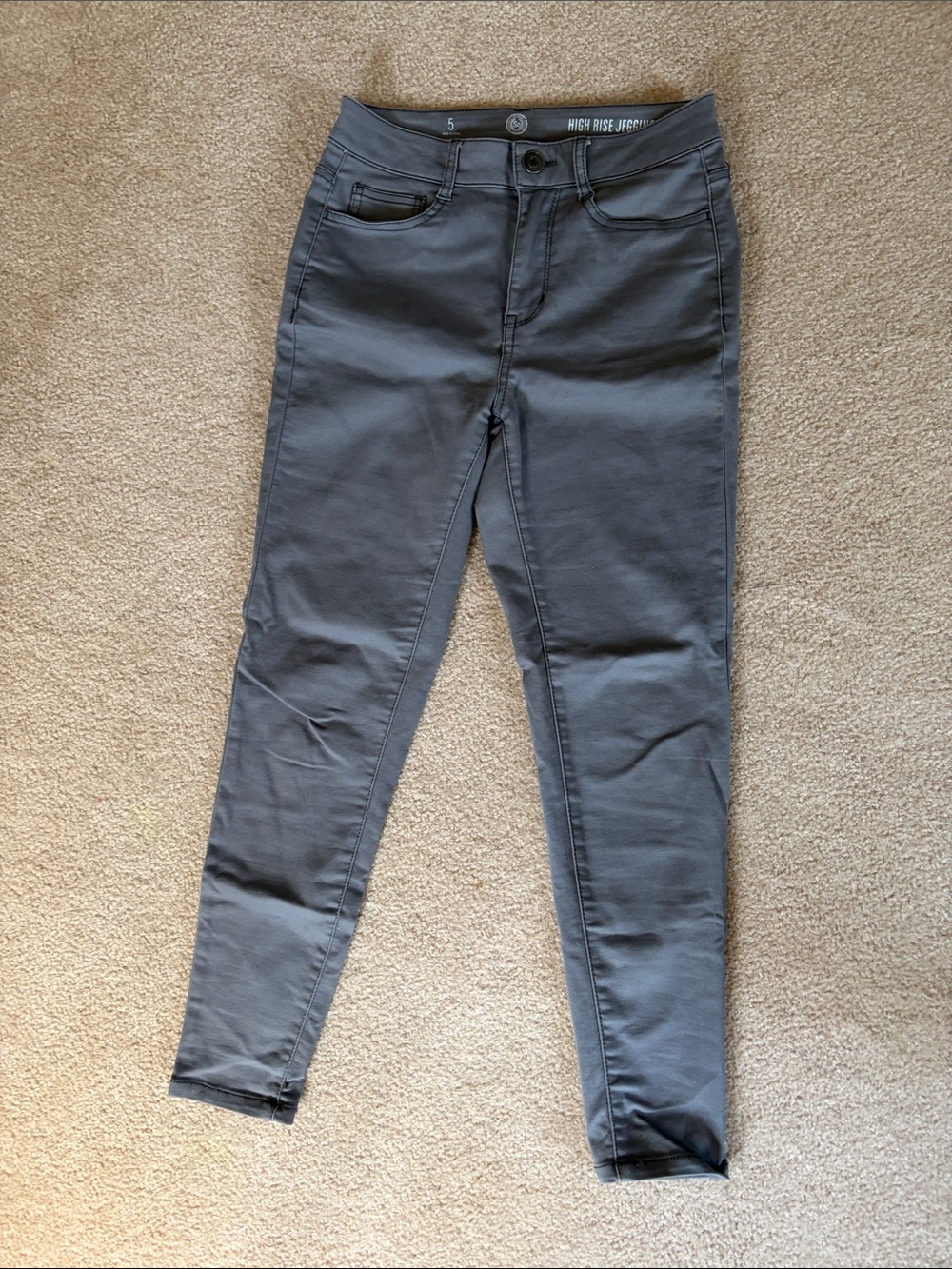 SO Women's Charcoal High-Rise Jeggings